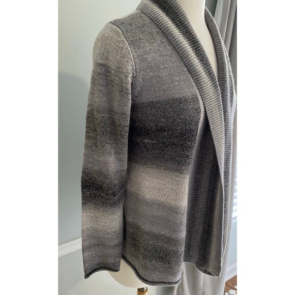 Cardigan open front sweater White Stag M gray ombré - Picture 3 of 7